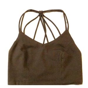 Dark Olive strappy crop top Size Small